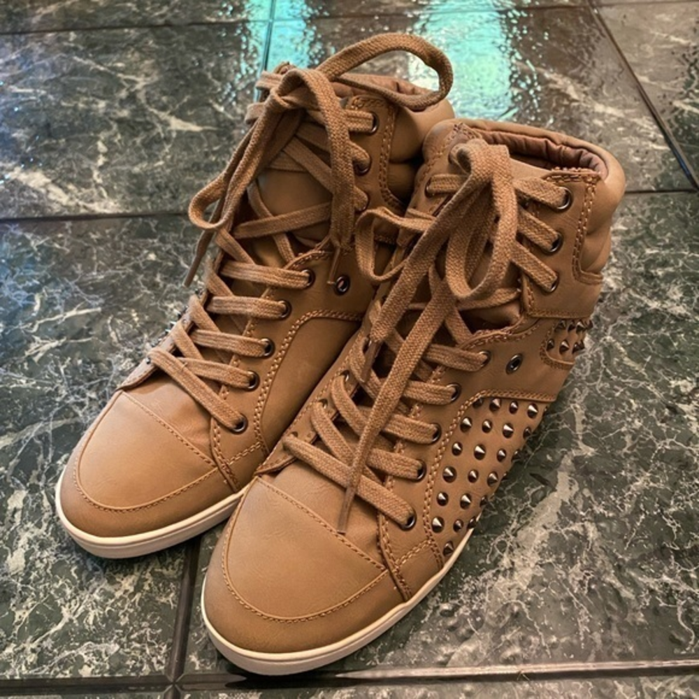 Aldo Helianthe Tan‎ High Top Sneakers